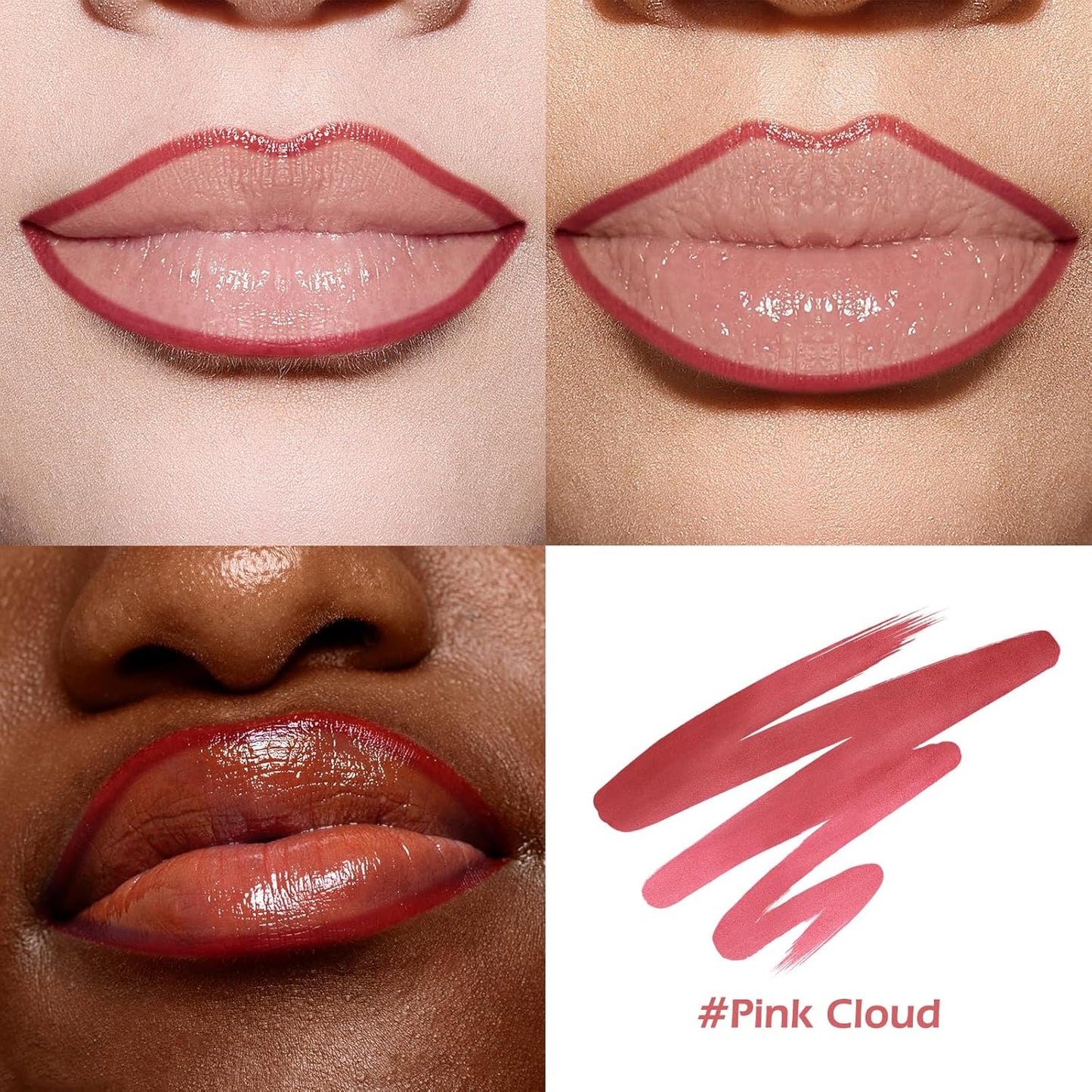 KIMUSE Peel Off Lip Liner Stain, Long Lasting Lip Tint Stain Peel Off, Waterproof, Transfer-Proof, Highly Pigmented Color Peel Off Lip Stain Liner, Matte Finish