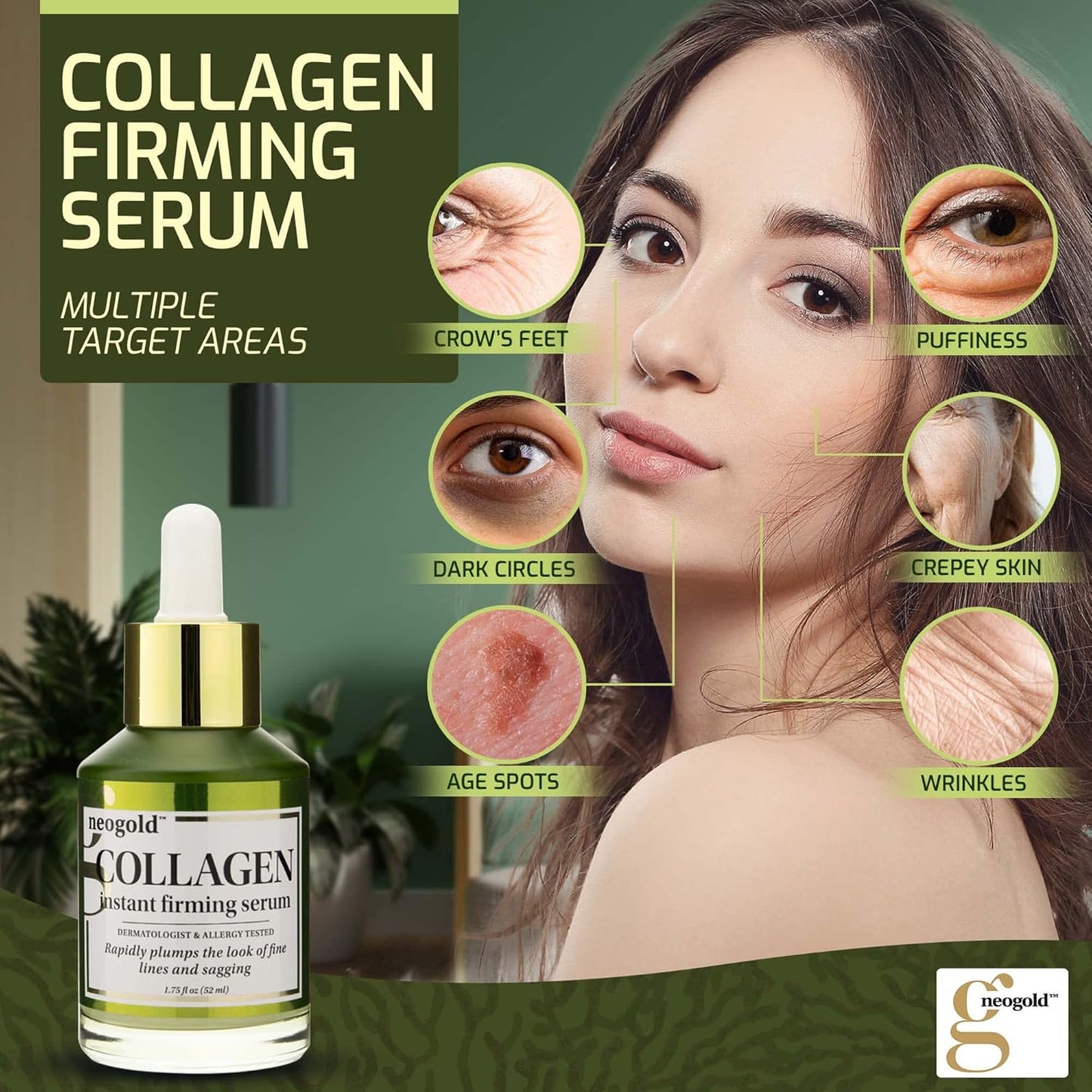 Collagen Serum for Face - Plump and Firm Skin, Natural Ingredients, Non-Greasy, Fast Absorbing