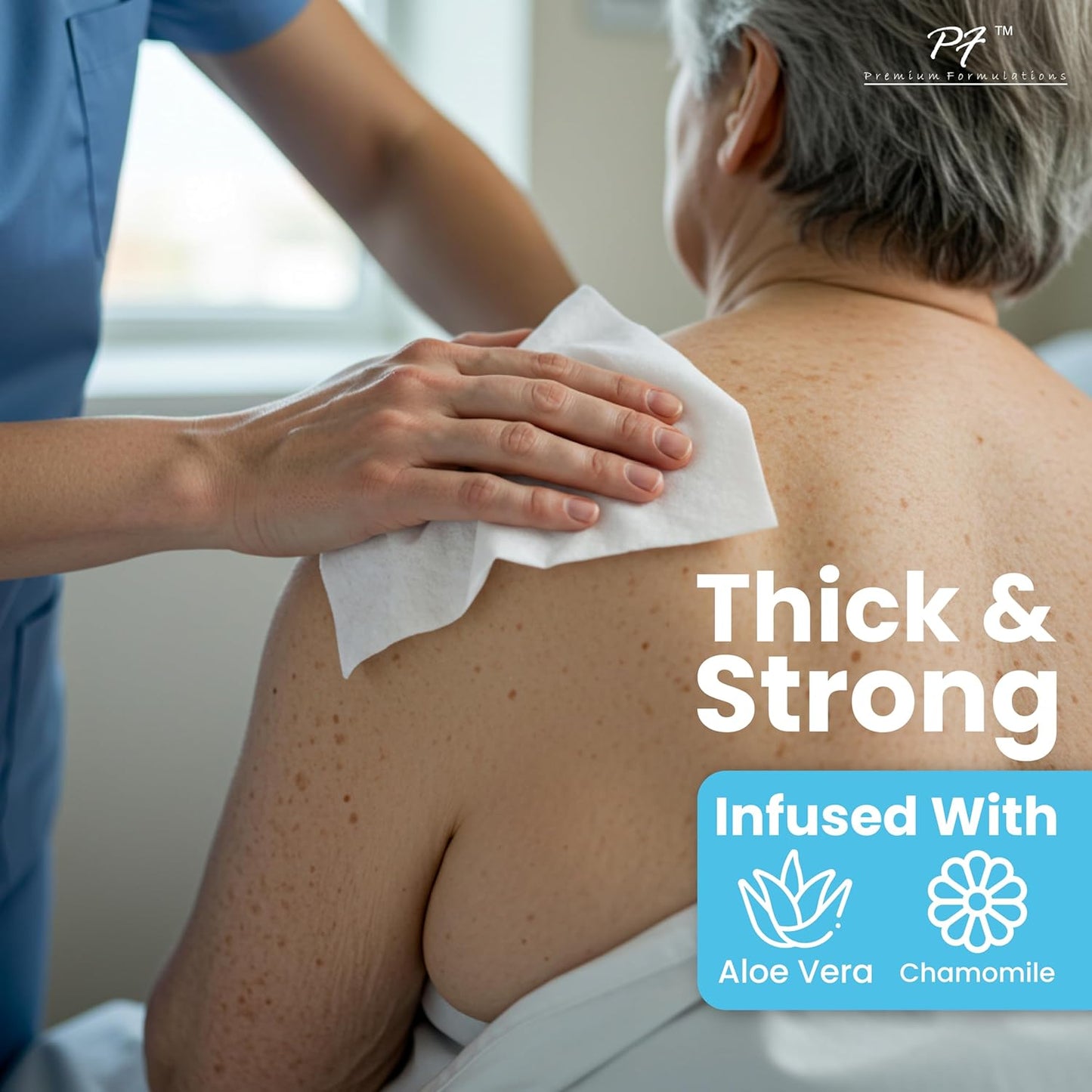 XL Adult Wipes – (4 Packs x 56 Wipes = 224 Wipes) High Traction, Uber Thick & Extra Large Wash Cloths | Disposable Incontinence Wipes with Aloe for Elderly Care & Hygiene