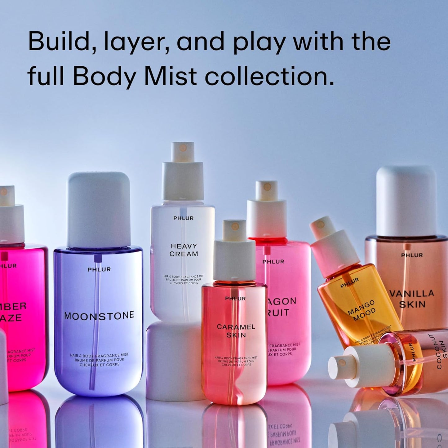 PHLUR Caramel Skin Body Mist - Hair & Body Fragrance Mist - Caramel Body Spray with Vanilla, Brown Sugar, Bergamot, Sandalwood & Musk (8 Fl Oz)