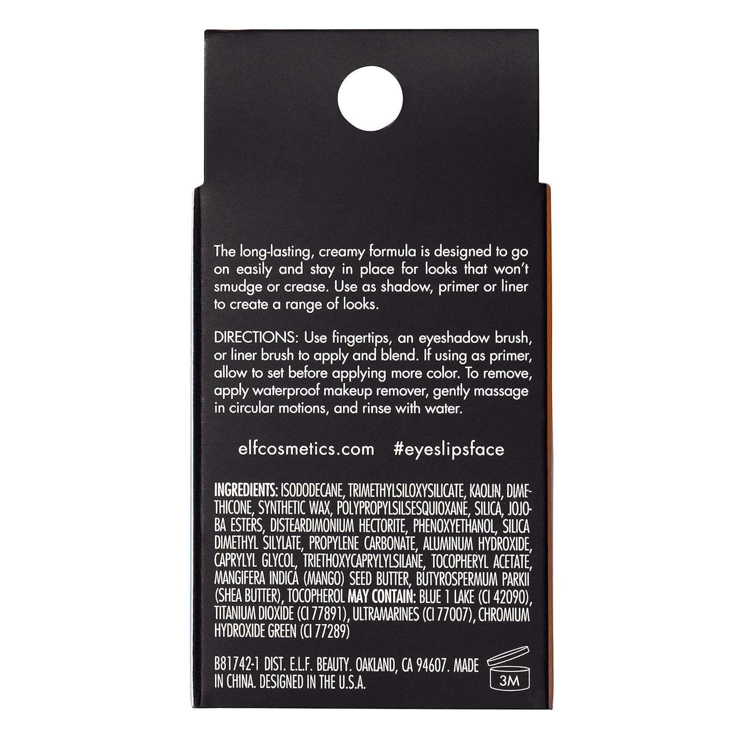 e.l.f. No Budge Cream Eyeshadow, 3-in-1 Eyeshadow, Primer & Liner With Crease-Resistant Color & Stay-Put Power, Vegan & Cruelty-Free, Golden Rays