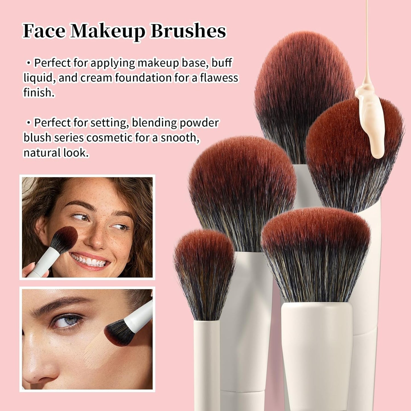EIGSHOW Makeup Brushes, 18Pcs Professional Make Up Brush Set with Lables, For Foundation, Blush, Contour, Eyeshadow, Eyeliner, Cruelty-Free Vegan (MUA PRO)