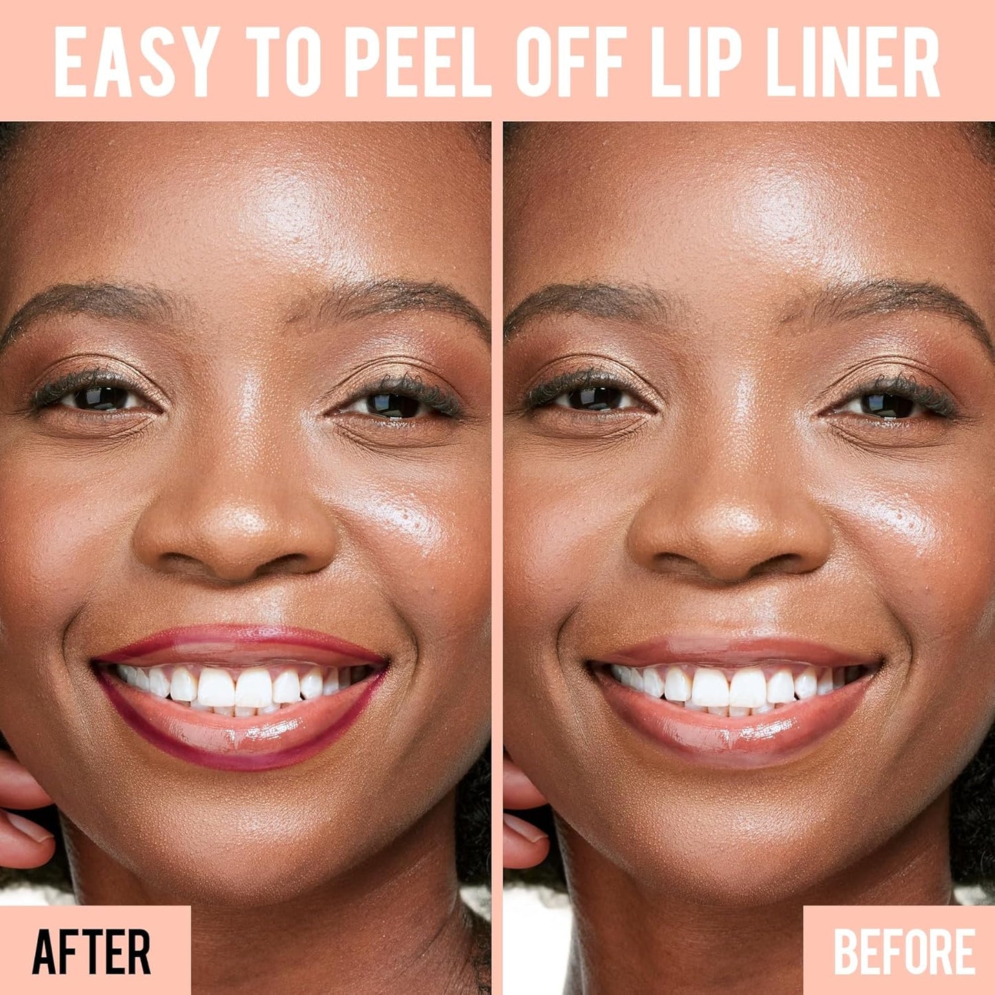 iMethod Lip Stain - Lip Liner Stain, Peel Off Lip Stain with Tweezer, Natural Long Lasting, Waterproof, Easy to Use, Stay On All Day, Rose