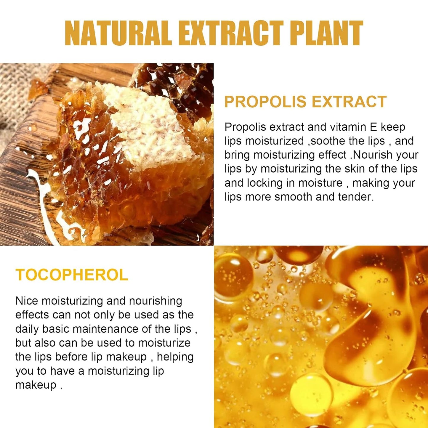 2 Pcs Lip Balm Honey Pot,Honey Propolis Lip Mask Hydrating & Prevention Dry and Cracked Lip Scrubs Exfoliator