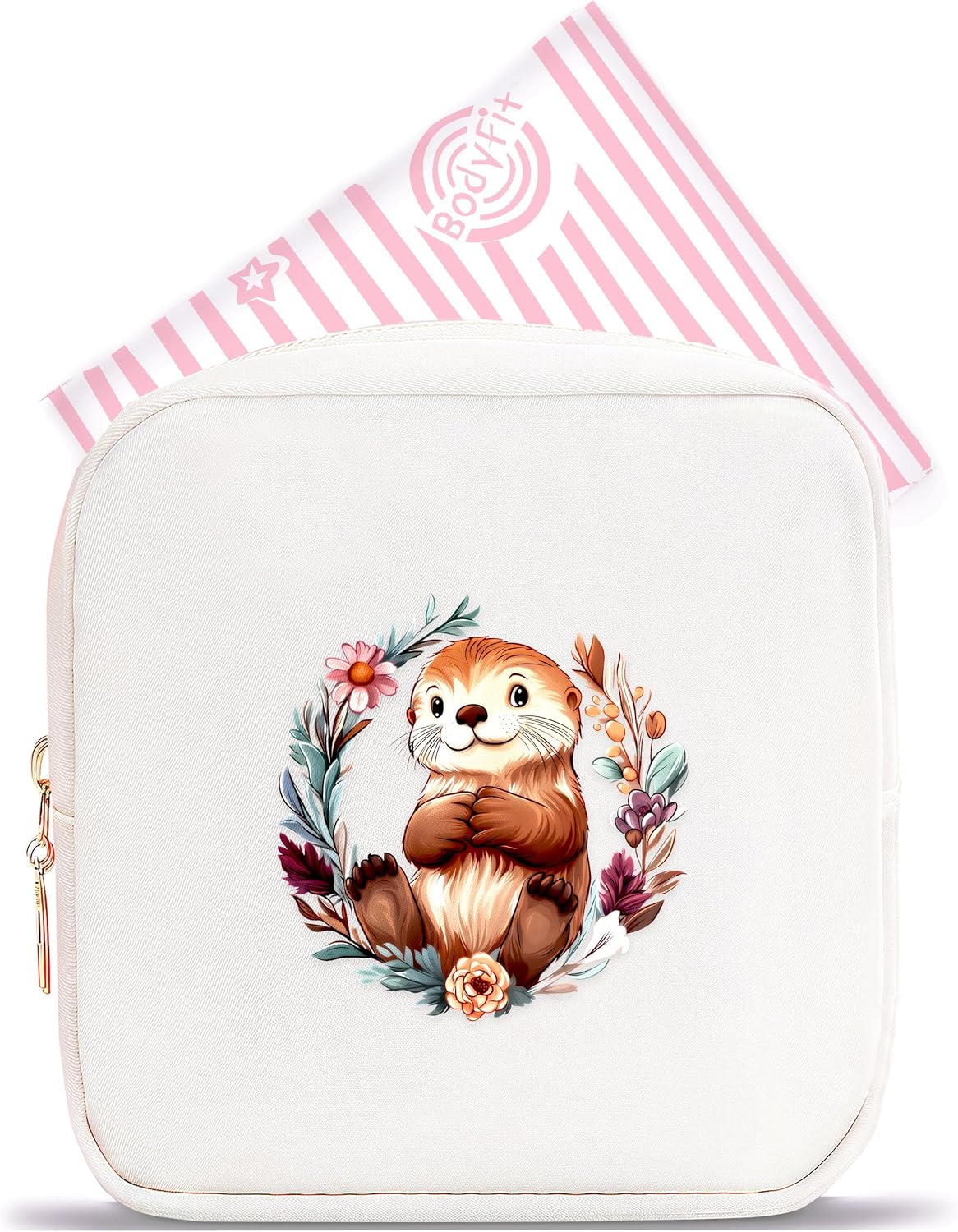 Sea Otter Mini Makeup Bag, Otter Gift For Women Girls, Cute Portable Zipper Pouch Cosmetic Bag For Teen Girls Kids, Small Storage Bag For Sanitary Pad, Period napkin bag!