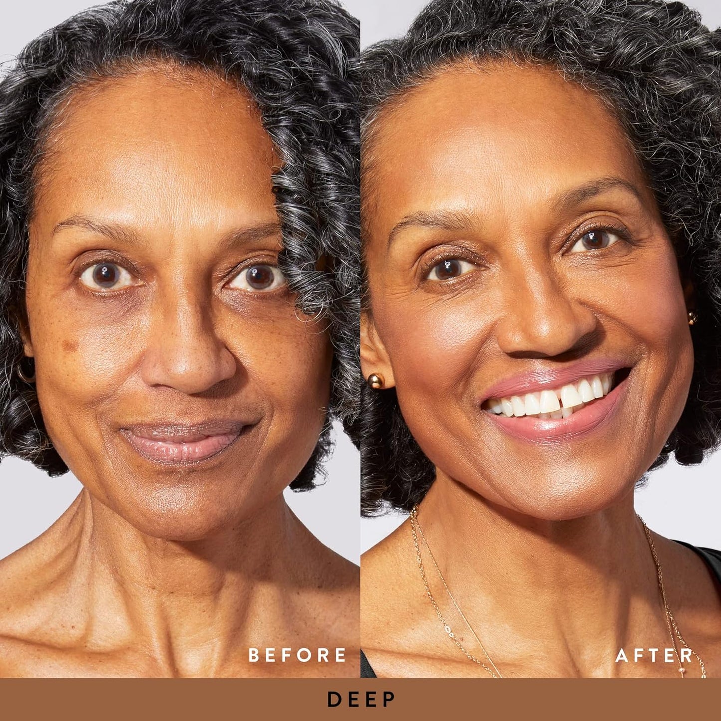 LAURA GELLER NEW YORK Blush-n-Glow Kit - Baked Balance-N-Glow Illuminating Powder Foundation, Deep + Retractable Kabuki Brush + Baked Blush-N-Brighten, Pink Grapefruit