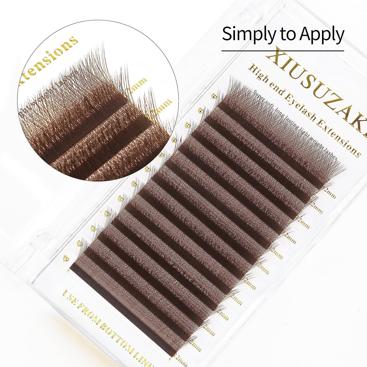 W Lash Extensions Brown 3D Eyelash Extensions W Shape 0.07mm Thickness C Curl Mix 8-15mm Premade Fans Lashes Easy Fan Volume Lashes Individual Lashes(W-Brown-3D-0.07-C,8-15mm)
