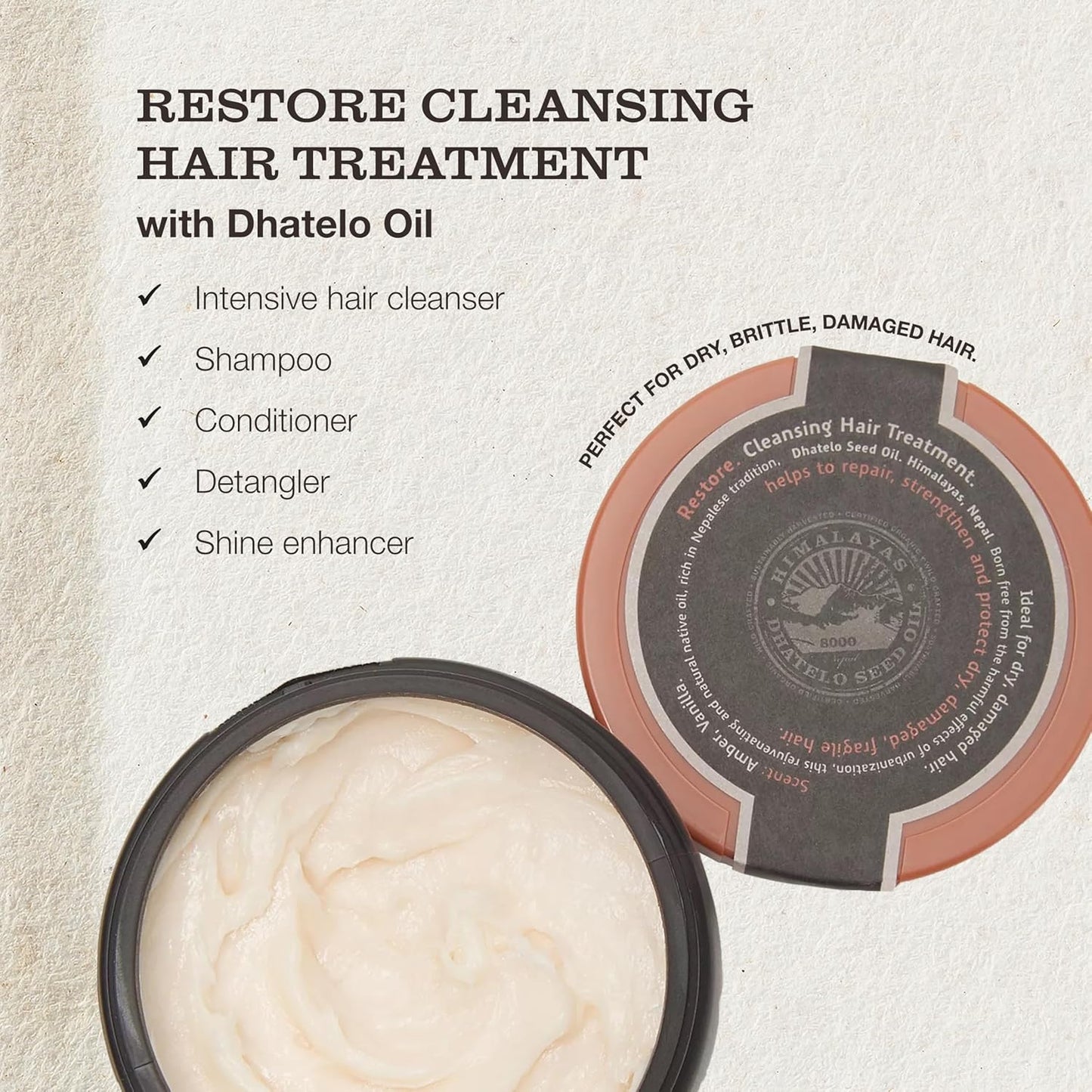 Tweak’d by Nature - Restore Cleansing Damaged Hair Treatment, Sulfate Free Conditioner for Damaged Dry Hair, Shampoo, Detangler, and Intensive Hydrating Solution and Shine Serum (8oz)