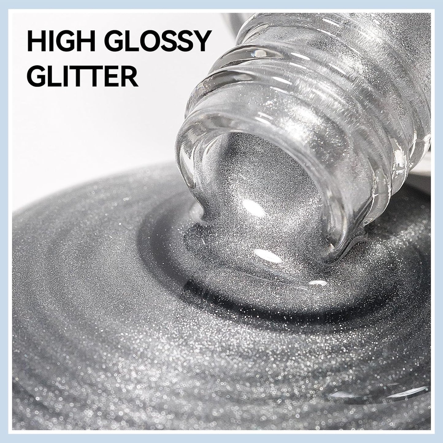 MIZHSE Quick Dry Cat Eye Nail Polish, Sliver Magnetic Nail Polish with Magnet, Air Drying Fast Nail Lacquer 15ml Cateye Effect for Women Girl Non-Gel Nail Art Manicure DIY Home